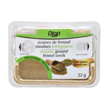 Graines de fenouil moulues biologiques sans gluten