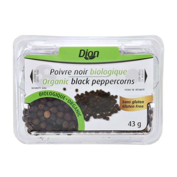 Poivre noir entier biologique et sans gluten