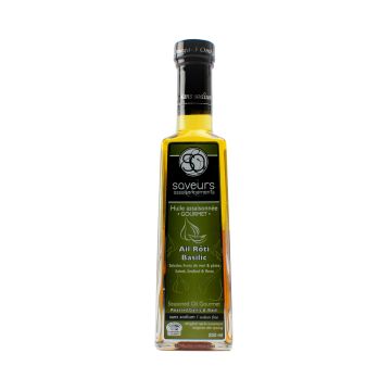 Huile assaisonnée Gourmet - Ail rôti et basilic