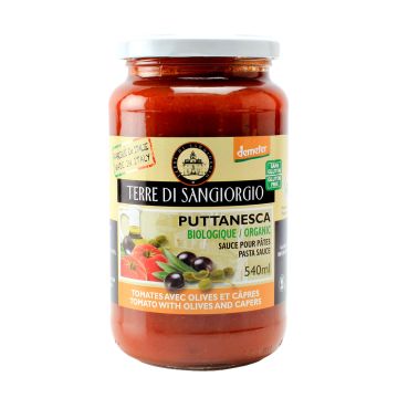 Organic tomato sauce - Olives & capers.