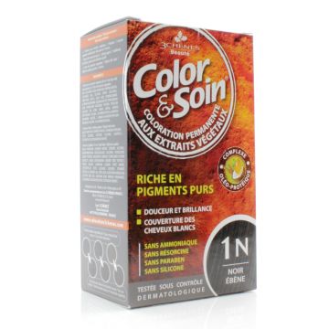 Natural hair coloration - Ebony black 1N