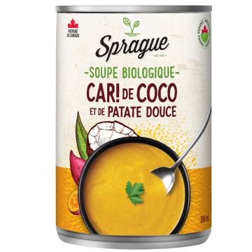 Soupe biologique - Cari de coco et de patate douce