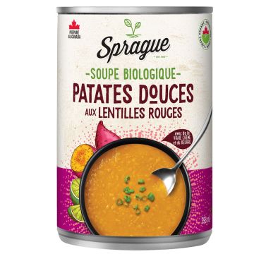 Organic soup - Sweet potatoes with red lentils