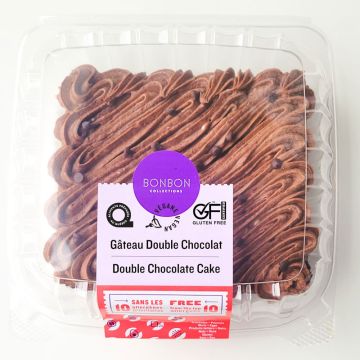 Vegan square cake - Double chocolate