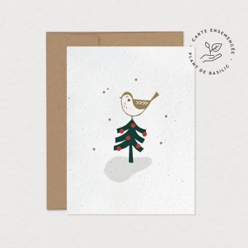  Plantable Card - Holiday Bird