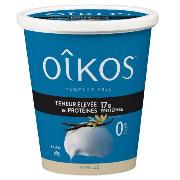 0% Vanilla Greek Yogurt Proteins 17 g