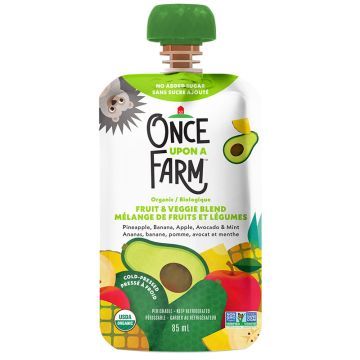 Organic Fruit and Vegetable Mix - Pineapple Banana Apple Avocado Mint