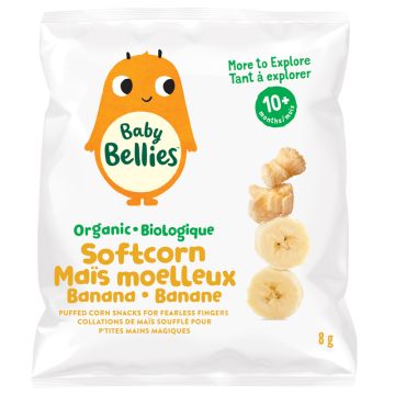 Organic puffed snack 10 months+ - Banana chewy corn