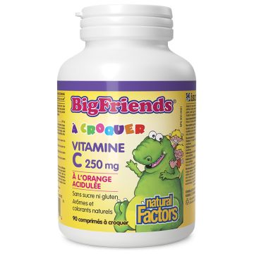 Orange Flavour Chewable Vitamin C 250 mg Big Friends - Kid's Health