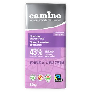 Fairtrade Organic Creamy Chocol-Oat Bar 43%