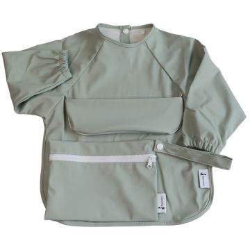 Long sleeve bib - Sage green