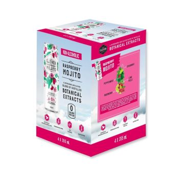 Non-alcoholic drink - Zero sugar raspberry mojito x 4