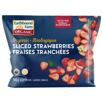 Organic Frozen Sliced ​​Strawberries Value Size