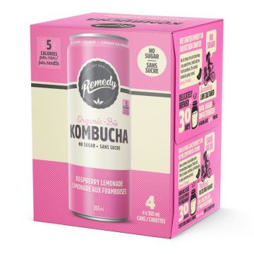 Organic Kombucha Raspberry Lemonade Sugar Free