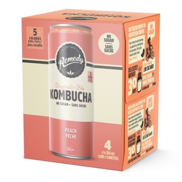 Organic Kombucha Peach Sugar Free