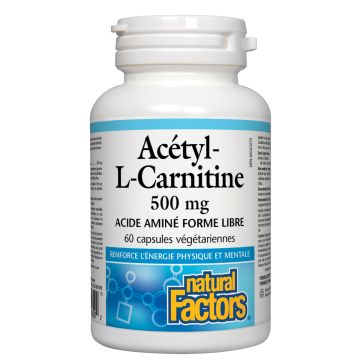 Acetyl-L-Carnitine 500 mg Free Form Amino Acid - Boost Energy