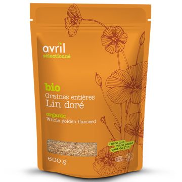 Graines de lin dorées entières biologiques