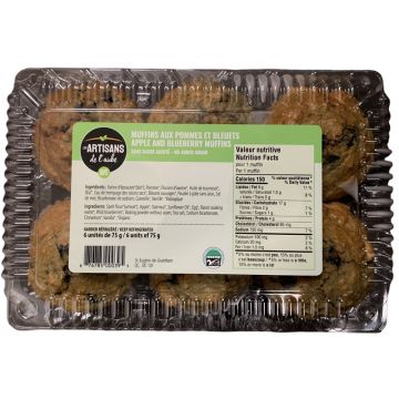 Organic muffins - Apple and Blueberry, No added sugar