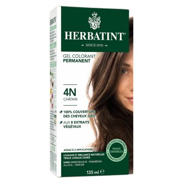 Permanent hair color gel - 4N Chestnut