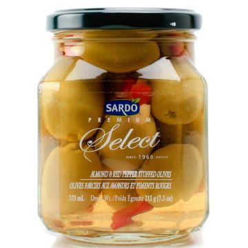 Almond and red pepper stuffed olives