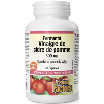 Vinaigre de cidre de pomme fermenté 500 mg - Gestion du poids