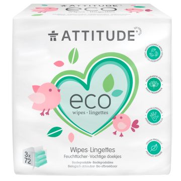 Lingettes - 100% biodégradables recharges (3 x 72 unités)