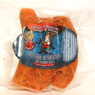 Sausages frozen  -  Salmon with chives