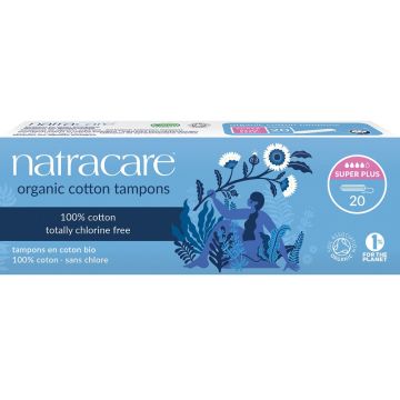 Tampons hygiéniques 100% coton biologique sans chlore - Super plus