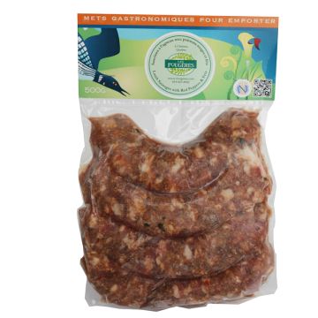 Lamb sausages - Red peppers and feta cheese