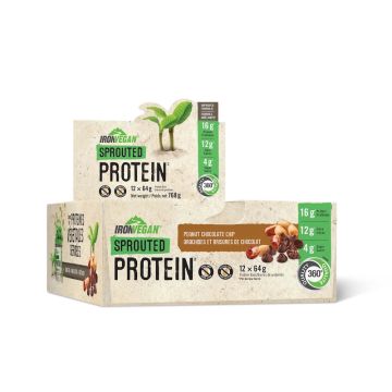 Sprouted Protein Bar Peanuts and Chocolate Chips 