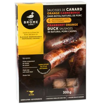 Saucisses de canard - Orange canneberge