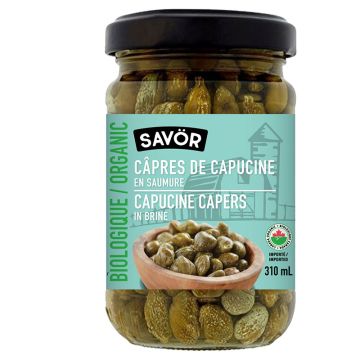 Organic capucine capers in brine