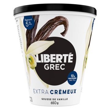 Yogourt grec 5% Gousse de vanille