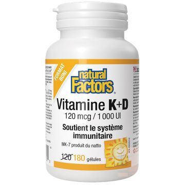Vitamin K 120 mcg + Vitamin D 1000 IU - Immune System