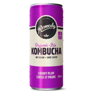 Organic Kombucha Cherry Plum No Sugar