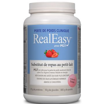 Substitut de repas au petit-lait RealEasy  saveur fraise - Gestion du poids