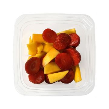 Organic cut fruits and vegetables  - Strawberries and mangoes