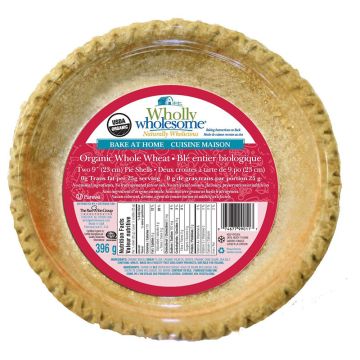 Organic pie shell  -  Whole wheat