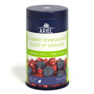 Thé vert en feuilles - Bleuet et grenade