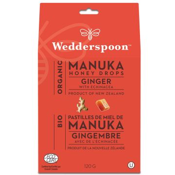 Organic Ginger and Echinacea Manuka Honey Drops