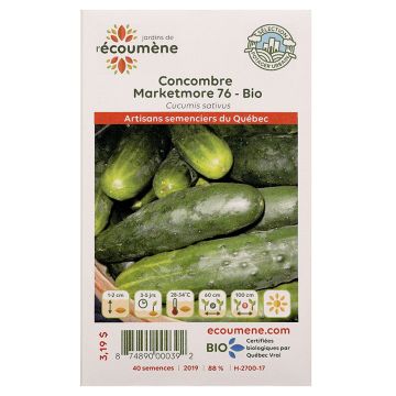 Vegetables organic -  Marketmore 76 Cucumber