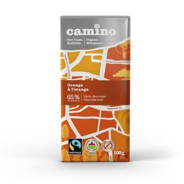 Fairtrade Organic 65% Dark Chocolate Bar with Orange