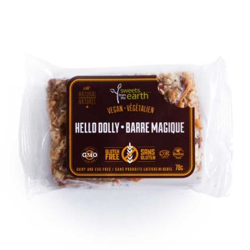 Barre végétalienne sans gluten - Magique Hello Dolly