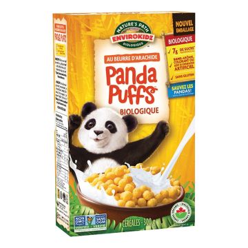 Céréales biologiques -  Envirokidz Panda Puffsᴹᴰ au beurre d'arachide