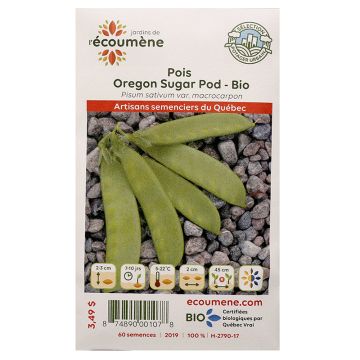 Organic seeds - Snow pea oregon sugar pod