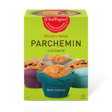 Culinary parchment - Multi-coloured lotus cups