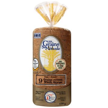 Pain Les grains St-Méthode - Pain 9 grains entiers sans gras, sans sucre ajouté
