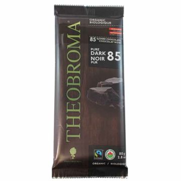 Fairtrade Organic 85% Pure Dark Chocolat Bar