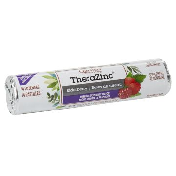 TheraZinc Elderberry zinc lozenges - Natural raspberry flavor