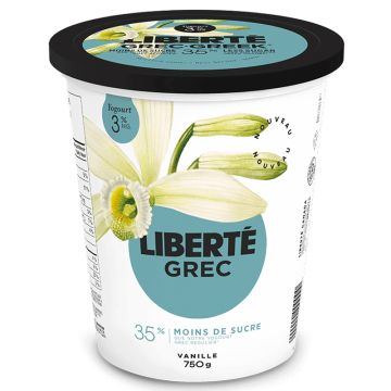 Yogurt Greek  - 3% m.f. 35% less sugar Vanilla